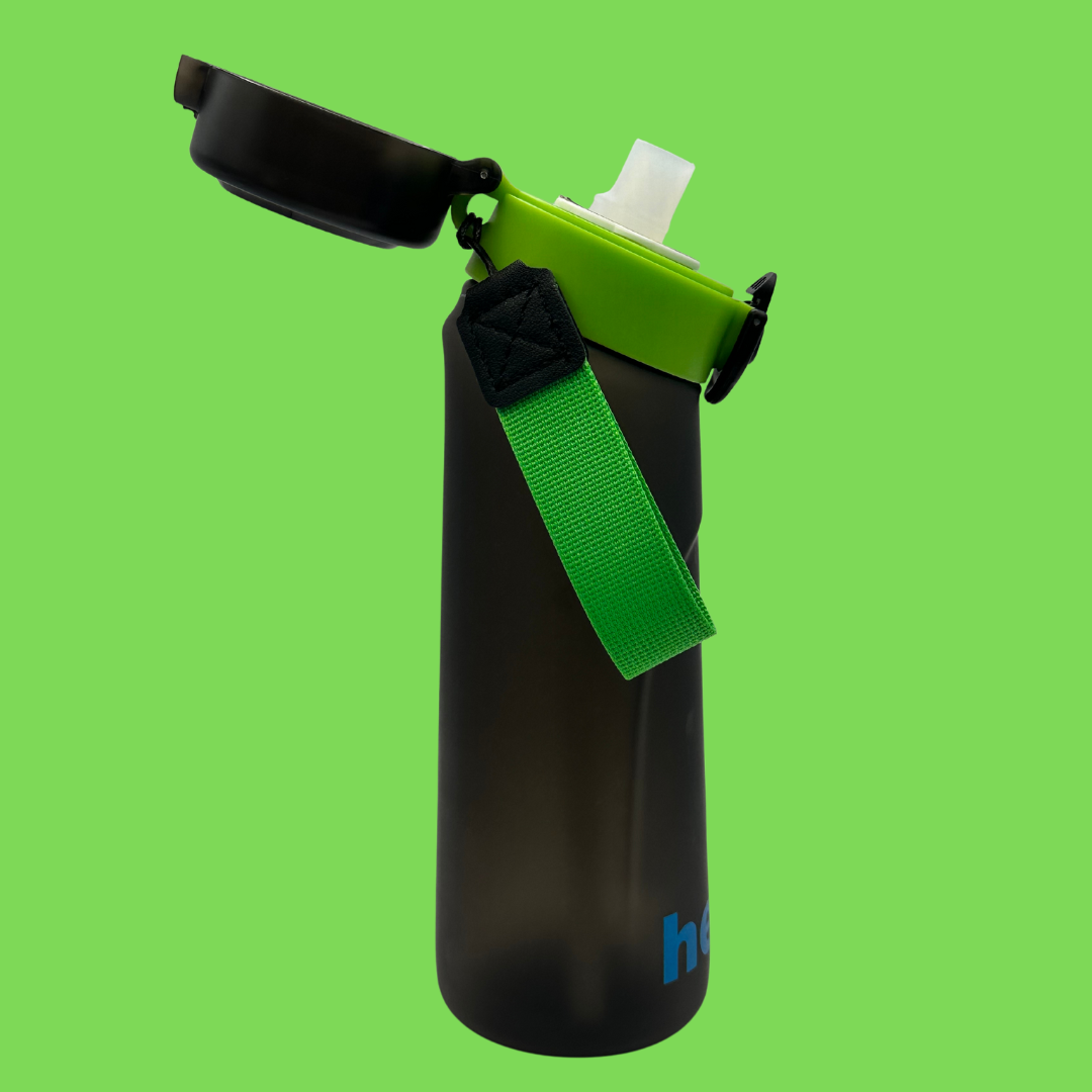 Black & Green Water Bottle